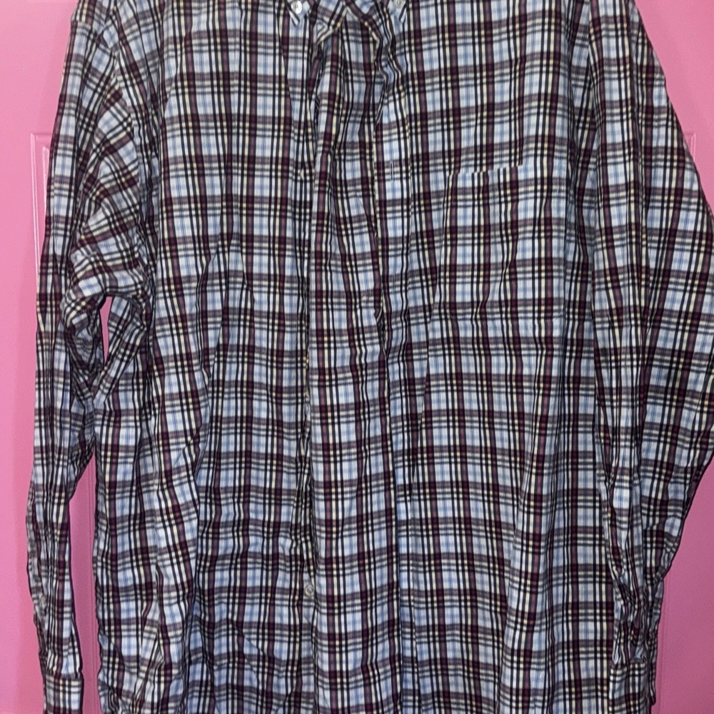 Roundtree &‎ Yorke Red and White Plaid Shirt